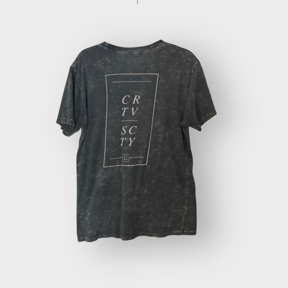 Lira men’s casual heathered gray tshirt, medium - Picture 3 of 4